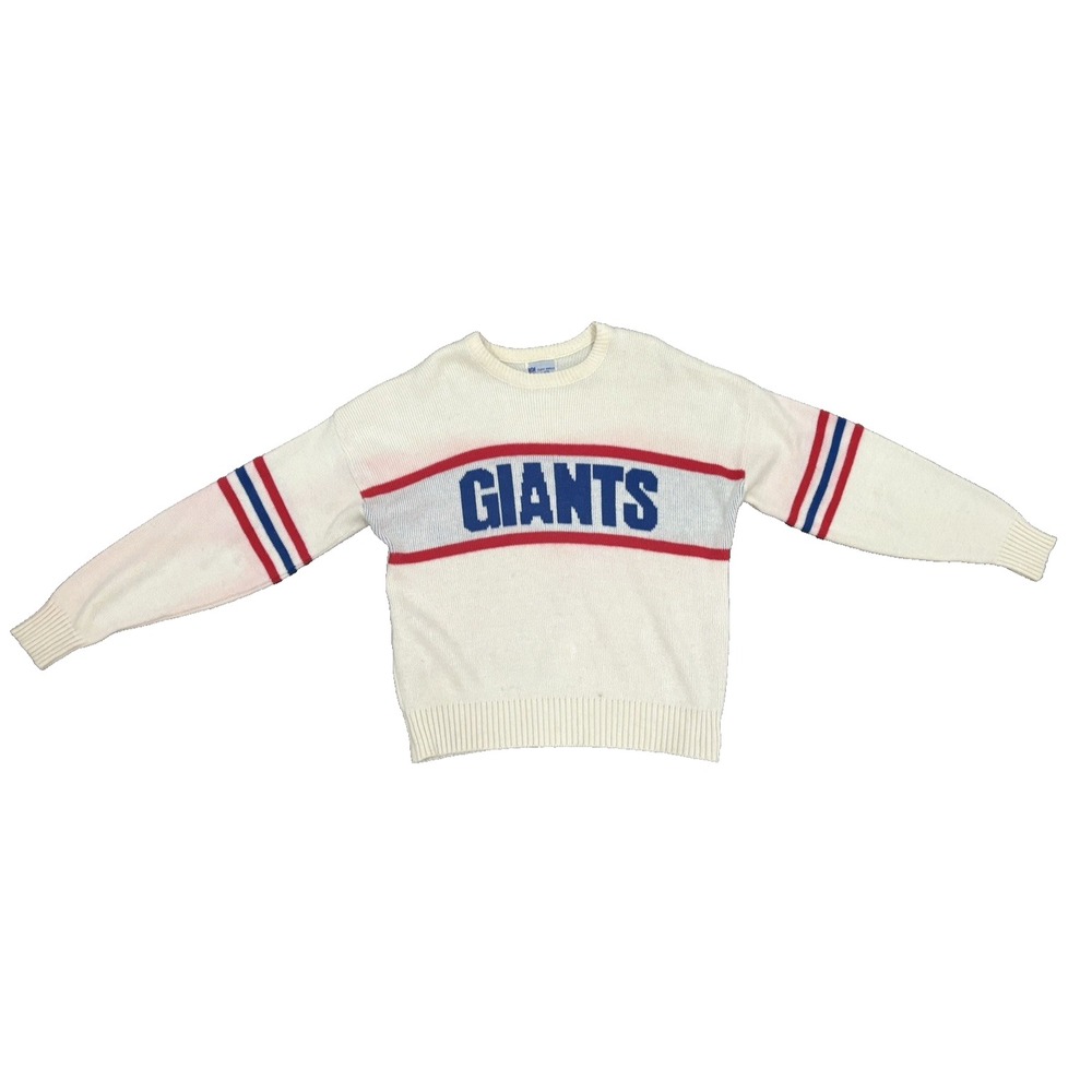 Vintage 80s Cliff Engle New York Giants NFL Knit Sweater Large / XL
